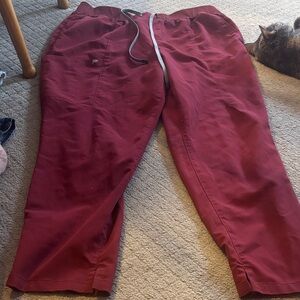 Fabletics Burgundy Scrub pants